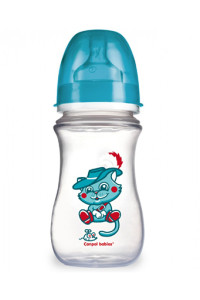 Бутылочка Canpol babies Easy Start с широким горлышком, пластик, соска силикон, фигурная,240 мл